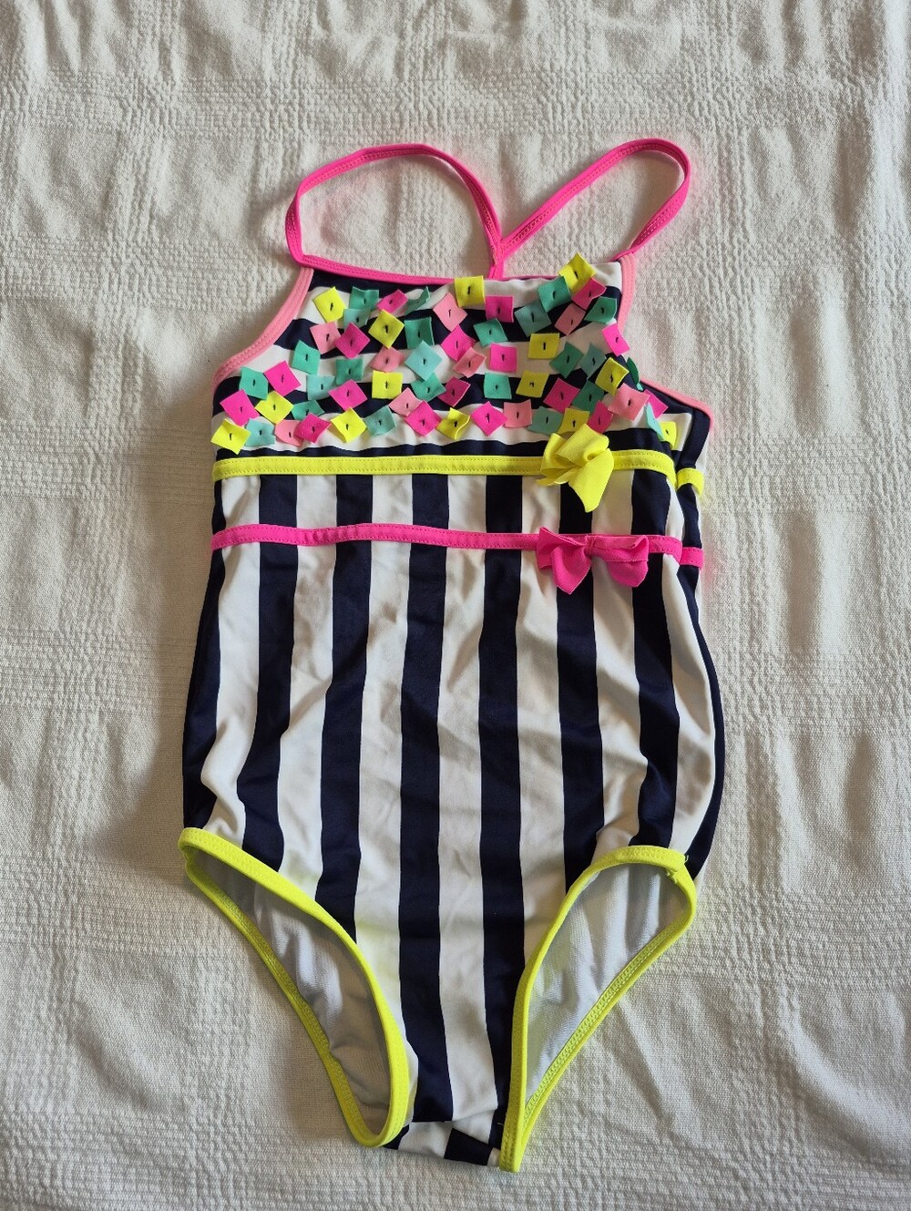 Deux par deux girls size 5 1 piece swim suit VGUC
